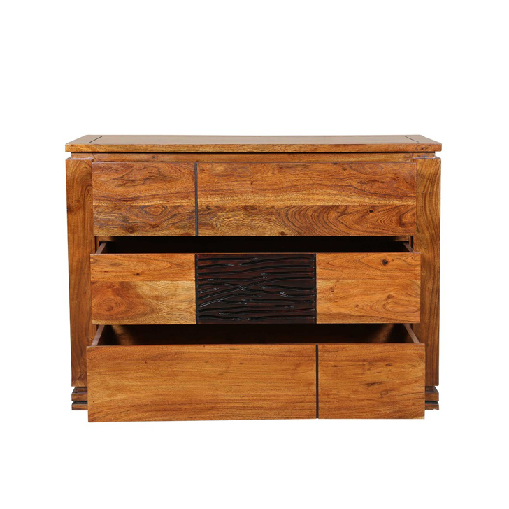 Leonaldo Chest Of Drawer (Walnut & Black)